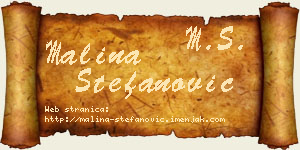Malina Stefanović vizit kartica